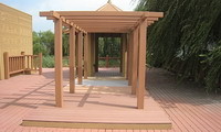 Quality Brown Hollow Composite Pergola Material , Backyard Balcony Free Standing Pergola for sale