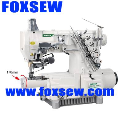 Small cylinder bed three-needle interlock sewing machine(automatic thread
