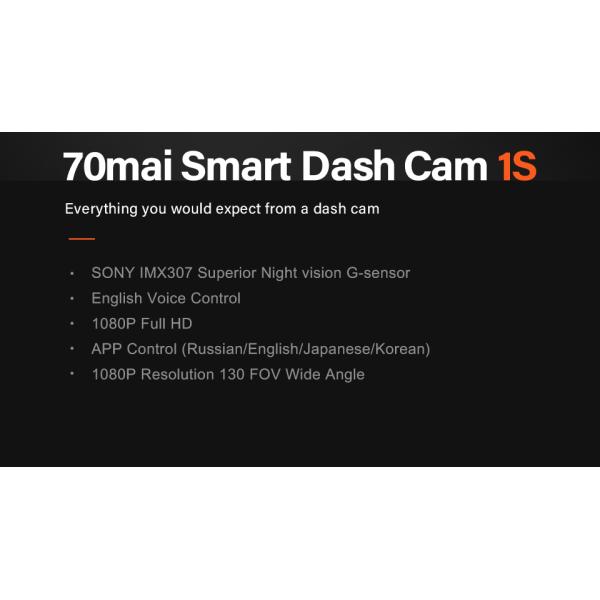 70mai 1S Car Dash Cam 1080p Car DVR Global Vision 70 Mai Dash Camera Car Black Box