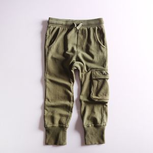 Stockpapa Olive Multi Pocket Sweatpants For Boys
