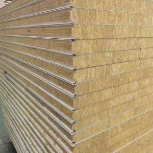 S Type Connection Side Rockwool Sandwich Wall Panel With Thermal Insulation