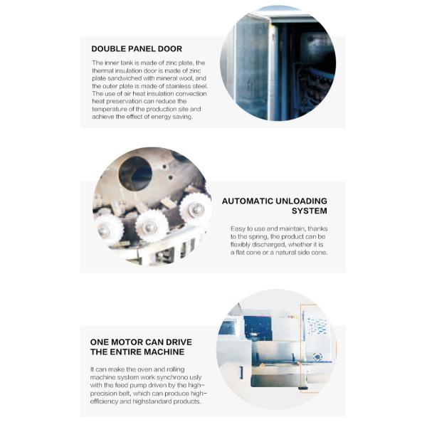 Stainless Steel Auto Multifunction Ice Cream Cone Maker Machine 55 Baking Templates