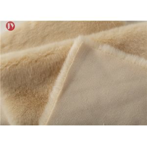 Imitation Rabbit Plush Faux Fur Fabric Soild Pattern 100% Polyester Back