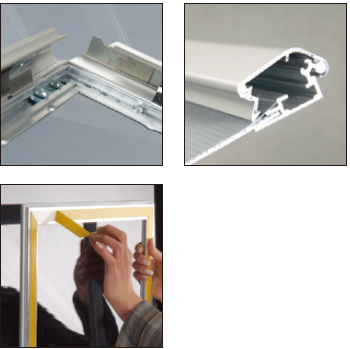 Wall Hanging Squared ABS 32mm Lockable Poster Case