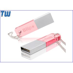 Slim Rectangle Crystal Pen Drive Colorful with Free Ball Chain