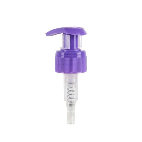 Buy Purple 28/410 Left Right Cream Lotion Pump Plastic Shampoo Lotion Pump at wholesale prices