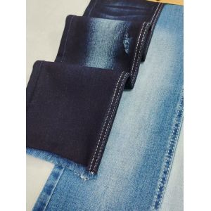 China High Spandex Dual-Core Siro Yarn Cross Slub  85%Cotton Denim Fabric With 170cm Full Width For Jeans Or Coat on sale