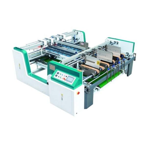 Buy Double Piece 380v Carton Folding Gluing Machine Mechanical Driven at wholesale prices