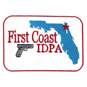 Quality Custom Embroidery Digitizing First Coast IDPA GUN WCK9B02 for sale