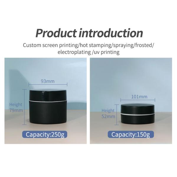 Acceptable Customer's Logo Simple Custom PP Plastic Face Cream Double Layer Eye Cream Moisturizer Cosmetic Jar Containers