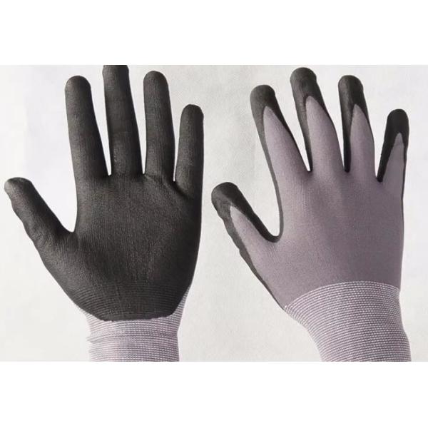Nitrile coated work gloves 13 gauge polyester liner Nitrile foam coated for construction