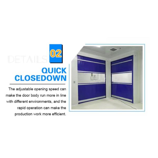 Industry Fast Rapid Roller Door Automatic Rolling Shutter PVC Thermal Insulation