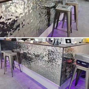 ISO9001 Bending Stainless Steel Sheet Water Ripple Hammered Metal Plate