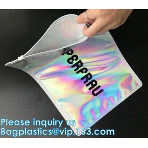 Metallized Slider Zipper Mailer pack Hologram Shiny Foil Glamour Holographic