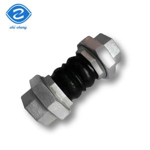 Quality 1 1 2&quot; 1 1 4&quot; Round Pipes Double Rubber Expansion Joints With Threaded Live Joints for sale