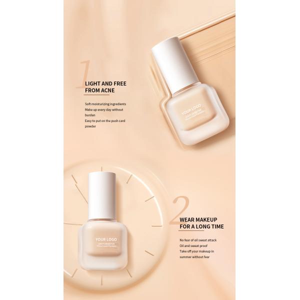 Private Label Vegan Cruelty Free Full Coverage Waterproof Matte Liquid Makeup Foundation Cream With HALAL