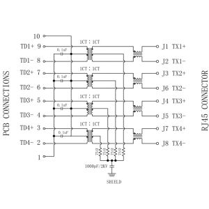 JXD1-0001NL | LPJG16470ADNL Magnetic RJ45 Jack Gig_Ethernet Connectivity
