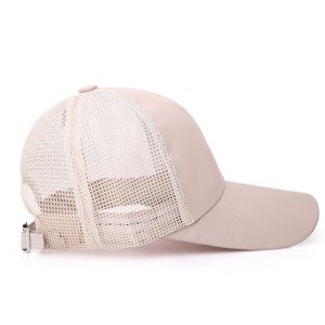 Adjustable 6 Panel Mesh Ball Caps , Mesh Golf Hats Absorb Sweat Simple Style