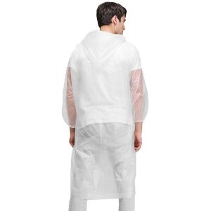 0.014mm Thick Adult Emergency Waterproof Rain Poncho With Hood