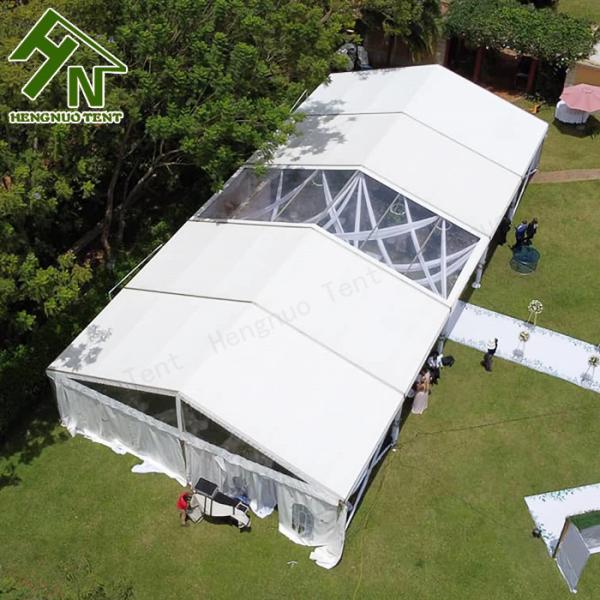 Buy Aluminium PVC Church White Marquee Tent With Romatic Curtain For Gala at wholesale prices