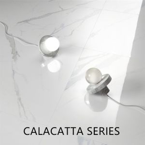 Water Absorption 0.5% 60x60cm Golden Calacatta Porcelain Glazed White Wall Tiles