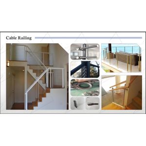 Modern Galvanized Wall Mounted Stair Railing Indoor Outdoor Use