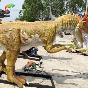 Weatherproof Life Size Animatronic Dinosaurs Animatronic Dilophosaurus 5meters