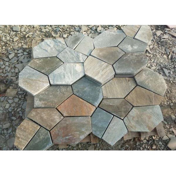 Buy Outside Block Paving Stones , Hard Quartzite Slate Paver Stepping Stones at wholesale prices