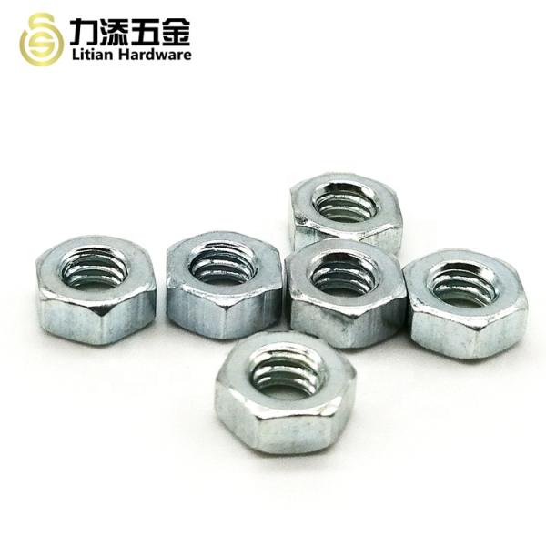 316 Stainless Steel Metal Hex Nut Zinc Flake Coated Chrome Plated M3