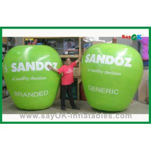 Custom Green Inflatable Products Inflatable Apple For Advertisement