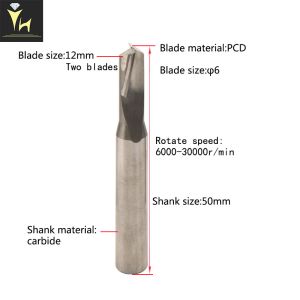 Ultra Precision Two Flutes PCD End Milling Tools
