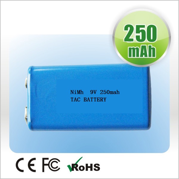 Rechargeable Ni MH Batteries 9V 250mAh Batteries For Loudspeaker