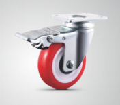 Standard Threaded M12×25 Industrial Caster Wheels 3 Inch Diameter Ball Bearing