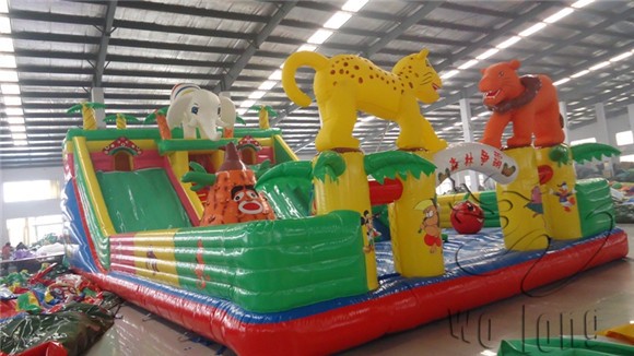Large inflatable slides, commercial grade inflatable slide