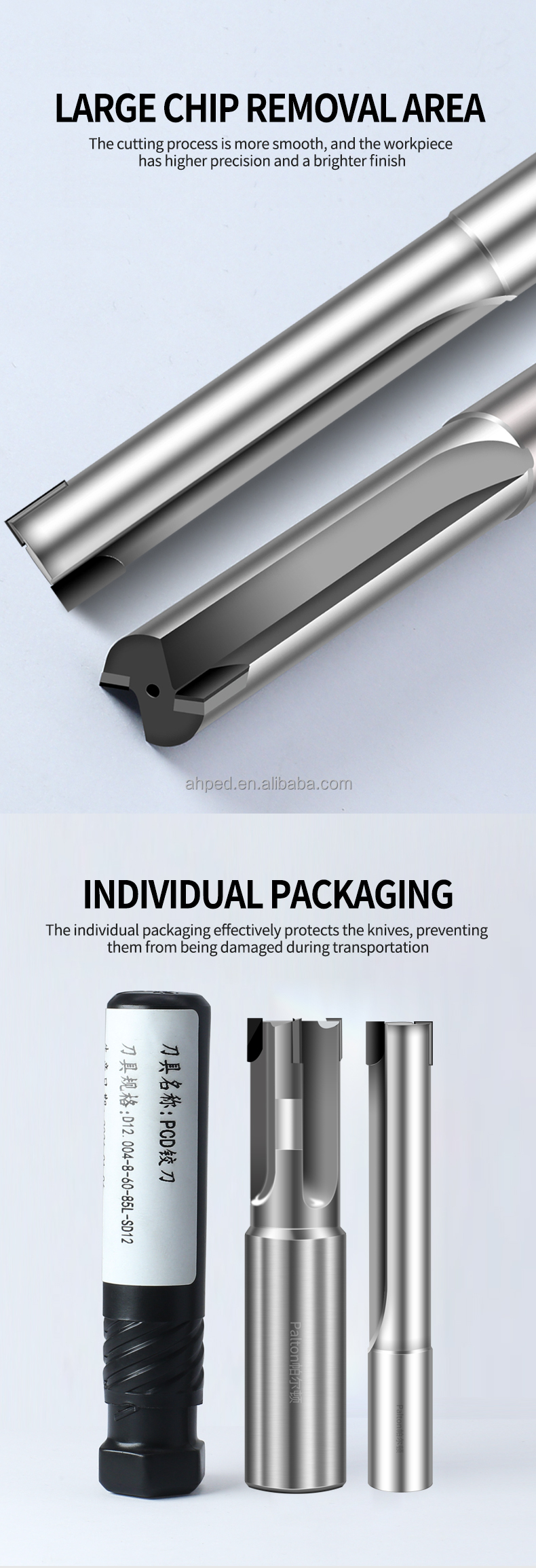 PCD drill Solid Carbide Reamers Sintered Diamond For Aluminum Graphite