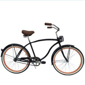 26 Inch Single Speed Adult Beach Cruiser Bike with Metal Tray Convenient Front
