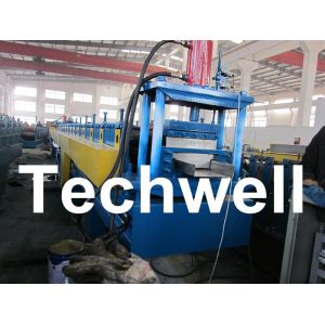 18 Forming Stations Top Hat Purlin Roll Forming Machine With Manual / Hydraulic