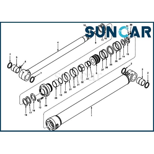 EC290 SUNCARVO.L.VO Dipper Arm Seal Kit 14589836 VOE14589836 Excavator Hydraulic Cylinder Replacement Kits