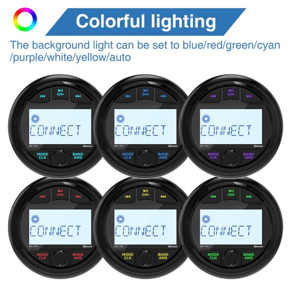 Bluetooth Marine Radio Waterproof Boat Audio Receiver Digital Player With FM AM Radio