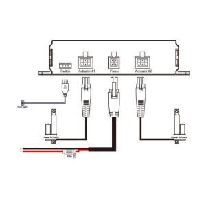 12V~28V DC Electric Actuators Synchronized Controller Wireless Remote Control