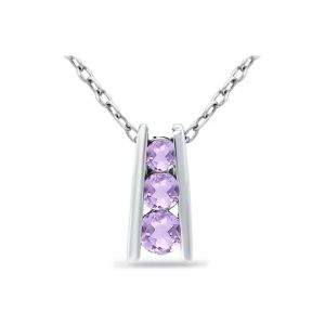 Silver Floating Solitaire Aquamarine Pendant Gift For Women Men