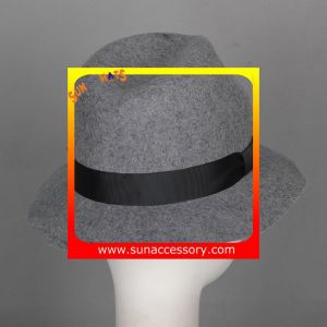 T8981177 Sun Accessory customized fashion winner 100% wool felt fedora hats,