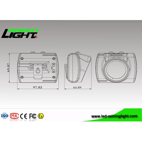 18000lux 385lum Cordless Led Miners Cap Lamp Tempered Glass Lens Transmittance 99%