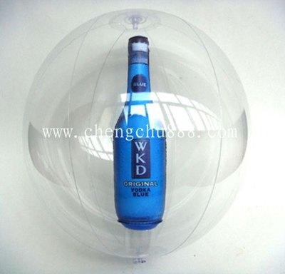 Buy Inflatable beach ball with bottle inside at wholesale prices