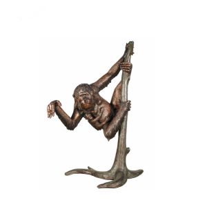 Monkey Cast Iron Animal Statues Antique Imitation Erosion Resistance