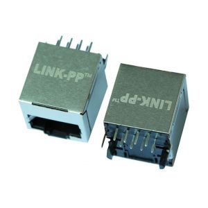 Quality ARJ11G-MBSD-LU2 Vertical RJ45 Jack With 10 / 100M Magnetics , Router RJ45 for sale