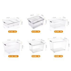 Recyclable Bin Household Multifunction Large Stackable Clothes Clear Transparent