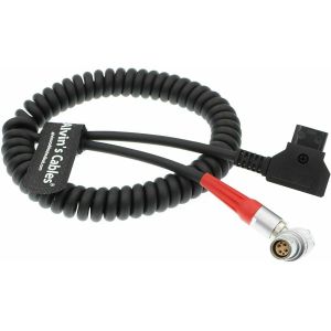 Red Scarlet Epic Camera Power Coiled Twist Cable 6 Pin Right Angle Female to