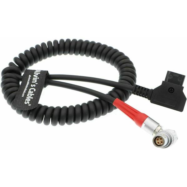 Red Scarlet Epic Camera Power Coiled Twist Cable 6 Pin Right Angle Female to