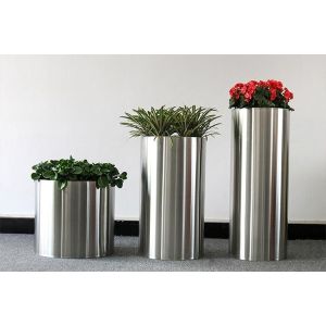 Custom Size Stainless Steel Flowerpot Smooth Surface